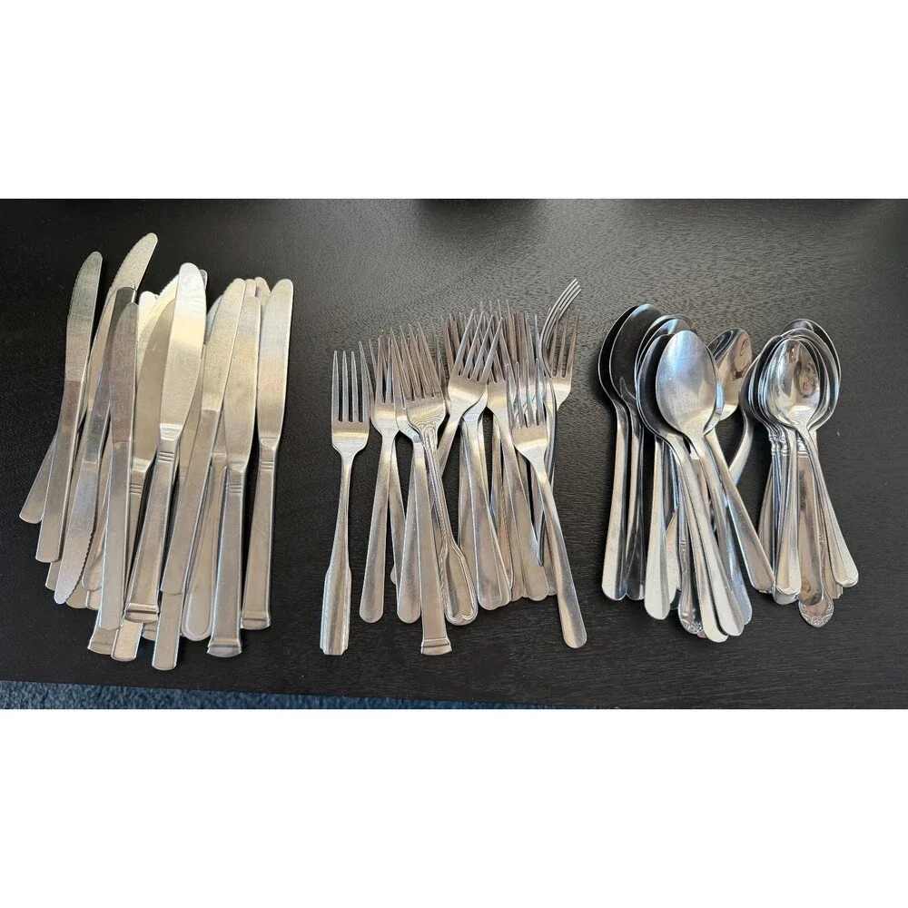 68pc Mixed Stainless Steel Flatware Lot Tramontina Northland‎ Assorted